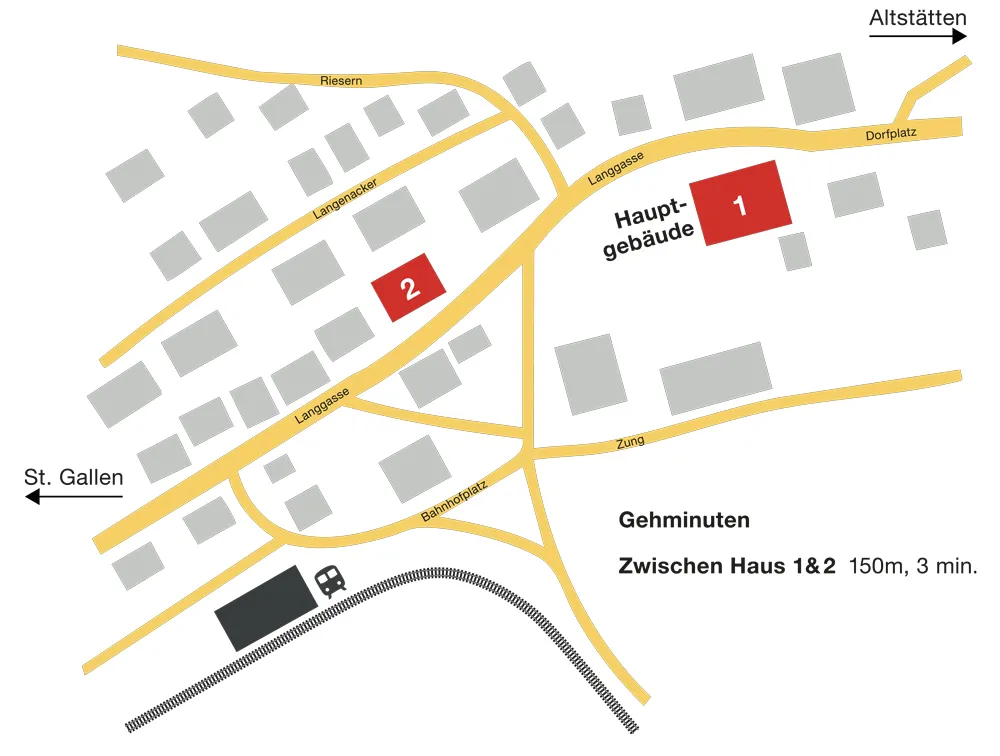 Gebäudeplan der AlpsteinClinic